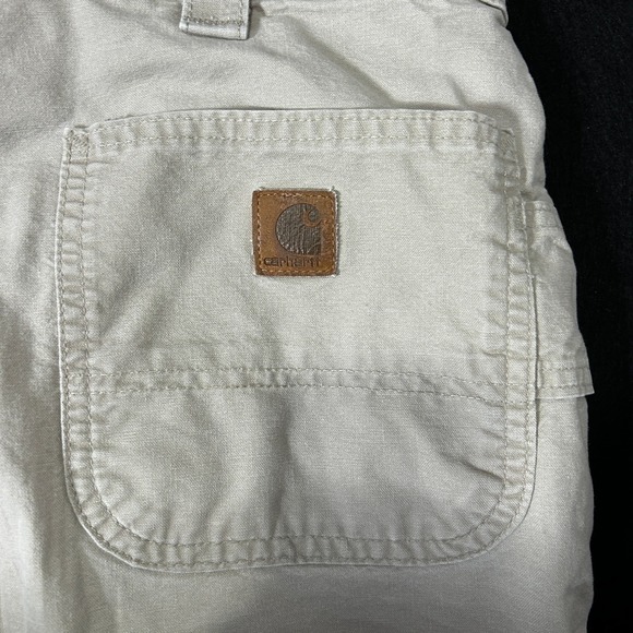 Carhartt Dungaree Khaki Utility Tan Work Pants Men's Size 40x30 Cotton Canvas - Picture 4 of 8